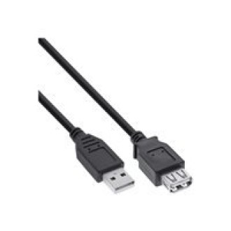 INLINE USB 2.0 Verlaengerung St/Bu Typ A schwarz 0.5m