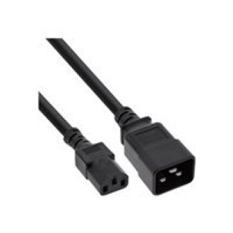 INLINE Netz Adapterkabel IEC-60320 C20 auf C13 max. 10A schwarz 2m
