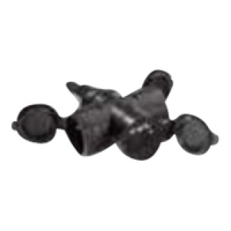 BACHMANN Vollgummi-Schutzkontakt Kupplung schwarz montierbar