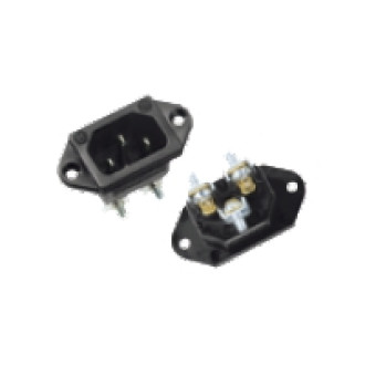 BACHMANN Kaltgerätestecker 70degC E 10A 70degC schwarz Schraubanschluss