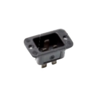 BACHMANN Kaltgeräteeinbaustecker 70C schwarz Thermoplast,Schraubanschluss