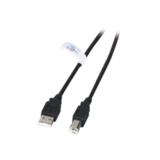 EFB USB2.0 Anschlusskabel A-B St.-St. 5m schwarz LSZH