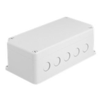 DELOCK Installationsgehäuse mit Kabeleinführungen 200x100x70mm grau