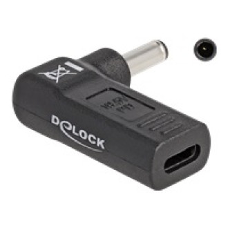 DELOCK Adapter fur Notebook Ladekabel USB Type-C Buchse zu Dell 4,5 x 3,0mm Stecker 90 gewinkelt
