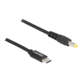 DELOCK Notebook Ladekabel USB Type-C Stecker zu 5,5 x 2,5mm Stecker