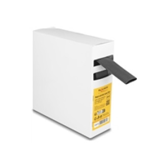 DELOCK Schrumpfschlauch Box mit Innenkleber Schrumpfungsrate 4:1 5m x 20mm schwarz