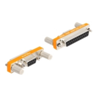 DELOCK Adapter D-Sub 9 Pin Buchse mit Muttern zu D-Sub 25 Pin Buchse mit Schrauben