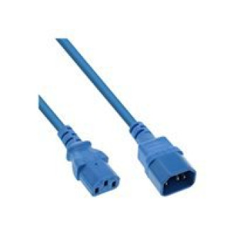 INLINE Netzkabel Kaltgeraeteverlaengerung C13 zu C14 0,5m blau