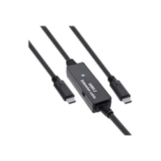 INLINE USB 3.2 Gen.2 Aktiv Kabel USB-C Stecker an USB-C Stecker schwarz 10m