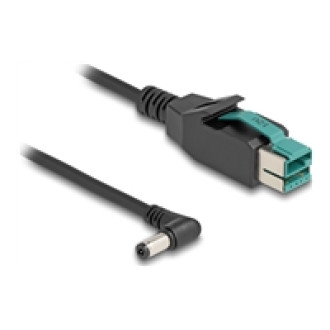 DELOCK PoweredUSB Kabel Stecker 12 V zu DC 5,5 x 2,1mm Stecker gewinkelt 3m