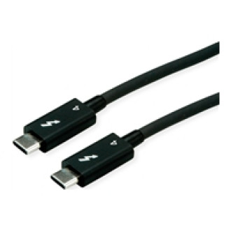 ROLINE Thunderbolt 4 Kabel C-C ST/ST 40Gbit/s 100W passiv schwarz 1m