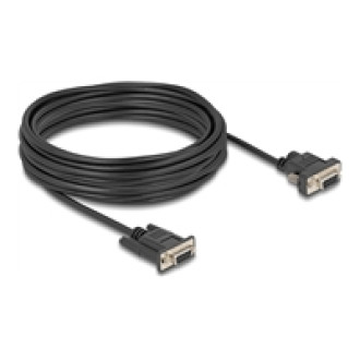DELOCK Seriell Kabel RS-232 D-Sub9 Buchse zu D-Sub9 Buchse Stromanschluss an Pin 9 10m