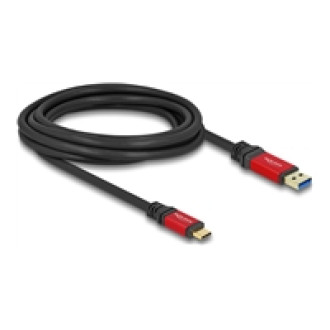 DELOCK USB 10 Gbps Kabel USB Typ-A Stecker zu USB Type-C Stecker 3m rot Metall