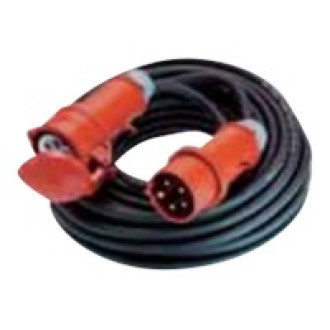 BACHMANN Extension 5G1,5mm sw 25m H07RN-F CEE 16A rot 400V Phasenwender