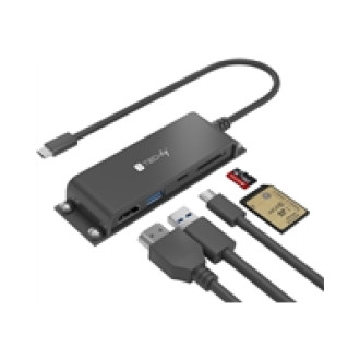 EFB Techly 5-in-1 Type-C Adapter
