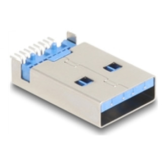 DELOCK USB 5 Gbps Typ-A Stecker 9 Pin SMD Steckverbinder zur Lötmontage 90 gewinkelt 10 Stuck
