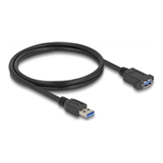 DELOCK USB 5 Gbps Kabel USB Typ-A Stecker zu USB Typ-A Buchse zum Einbau 1m schwarz