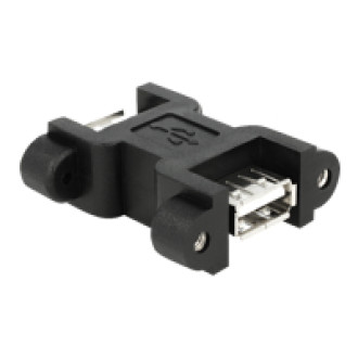 DELOCK Adapter USB 2.0 Typ A Buchse > USB Typ A Buchse mit Schraubanschluss