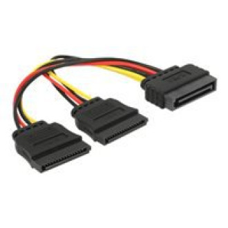 DELOCK Kabel Power SATA 15 Pin > 2 x SATA HDD - gerade