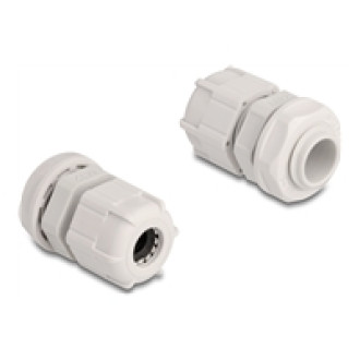 DELOCK Kabelverschraubung M12 10 Stuck grau
