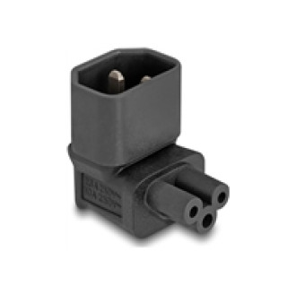 DELOCK Netzadapter IEC 60320 - C14 auf C5 Stecker / Buchse 2,5 A 90 gewinkelt