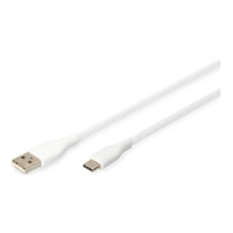 DIGITUS USB-C Silicone charging cable USB-A - USB-C 2m USB 2.0 60W white