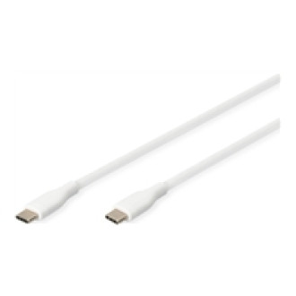 DIGITUS USB-C Silicone charging cable USB-C - USB-C 1m USB 2.0 60W white