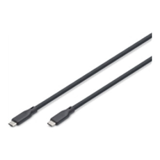 DIGITUS USB Silicone connection cable USB-C - USB-C 0,5m USB 3.2 Gen2 10G 4K 100W black