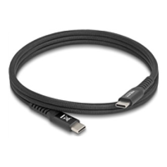 DELOCK USB 2.0 Kabel USB Type-C Stecker zu Stecker mit magnetischer Textilummantelung PD 3.0 60 W 1m