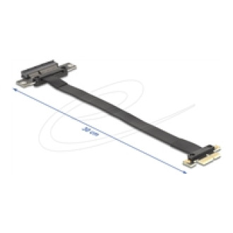 DELOCK Riser Karte PCI Express 3.0 x1 Stecker zu x4 Slot mit Kabel 30cm
