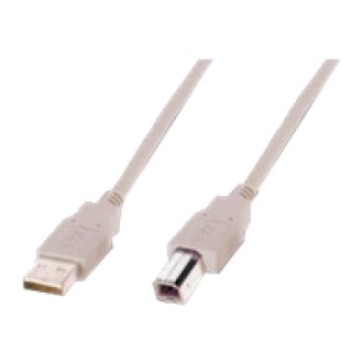 DIGITUS 10X USB2.0 Anschlusskabel 3,0m USB A zu USB B bulk beige