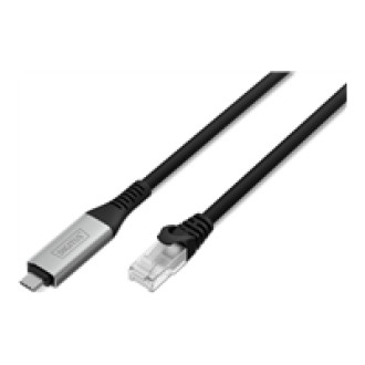 DIGITUS USB-C - RJ45 CAT 6A S/FTP Kabel 1 Gbit/s 10m USB 3.2 Gen1 LSZH Mantel