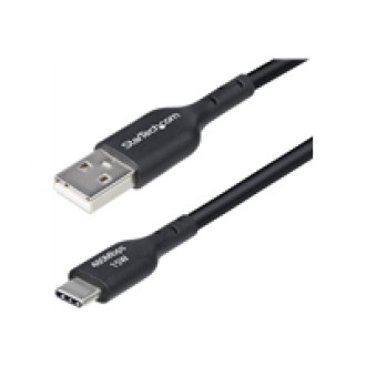 STARTECH.COM 15cm USB-A auf USB-C Ladekabel Laden & Synchronisieren 3A USB 2.0 TPE-Mantel Schwarzes USB Schnellladekabel
