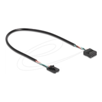 DELOCK Kabel USB 2.0 Pfostenbuchse 2,54mm 4 Pin zu USB 2.0 Pfostenbuchse 2,54mm 10 Pin 30cm