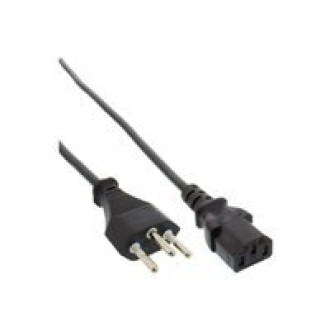 INLINE BULK 40er Netzkabel Netzstecker Schweiz auf Kaltgeraetestecker C13 1,8m