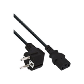 INLINE BULK 25er Netzkabel Schutzkontakt gewinkelt auf Kaltgeraetestecker C13 2,5m