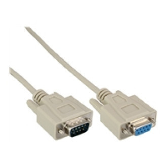 INLINE BULK 40er Serielle Verlaengerung 9pol Stecker Buchse vergossen 1:1 belegt 2m