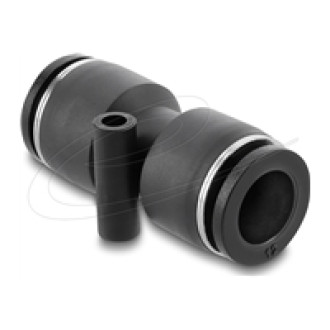 DELOCK Pneumatik Steckverbinder 12mm mit Befestigungsloch gerade