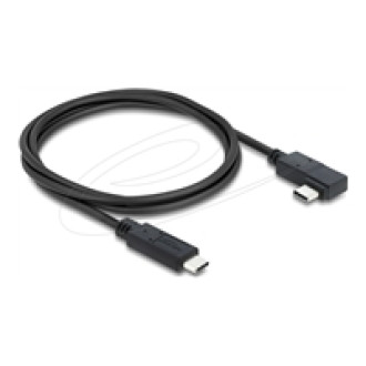 DELOCK Koaxiales USB 40 Gbps Kabel gewinkelt links / rechts USB PD 3.1 240 W 0,5m