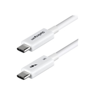 STARTECH.COM 50cm Thunderbolt 5 Kabel 80Gbps-120Gbps 240W PD 8K 60Hz Thunderbolt zertifiziert TB5 TB4 USB4 USB-C - Weiss