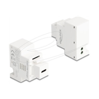 DELOCK Keystone Modul mit USB Type-C Ladebuchse PD 20 W weiss