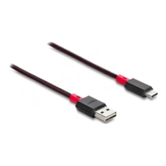 DELOCK EASY-USB 2.0 Kabel Typ-A Stecker zu USB Type-C Stecker 0,5m schwarz