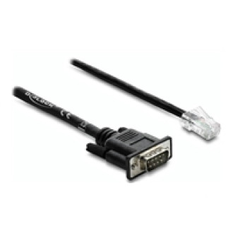 DELOCK Seriell RS-232/422/485 Adapterkabel Sub-D 9 Stecker zu RJ45 Stecker 2m