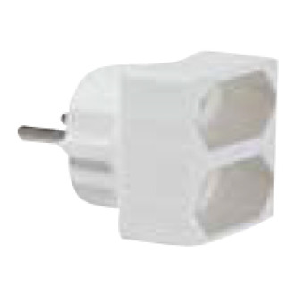 BACHMANN Euro-Doppelstecker weiss Euro-Doppelstecker weiss mit Etikett