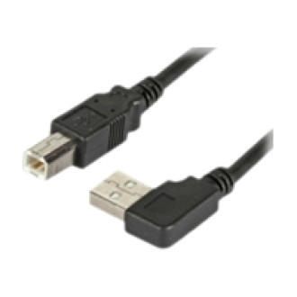 EFB USB2.0 Anschlusskabel A gewinkelt - B  St.-St. 0,5m schwarz Classic
