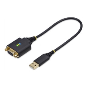 STARTECH.COM 30cm USB Null Modem Kabel USB Seriell Adapter COM Retention,FTDI USB RS232 Wechselbare DB9 Schrauben/Muttern