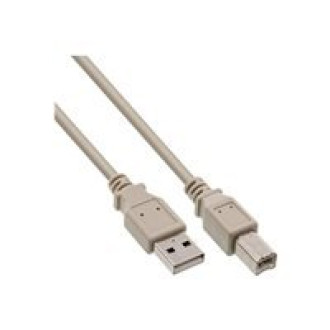 INLINE USB 2.0 Kabel USB-A Stecker an B Stecker vergoldete Kontakte schwarz 3m bulk