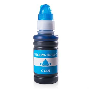 Bouteille d'encre (alternative) compatible with Epson C13T67324A cyan