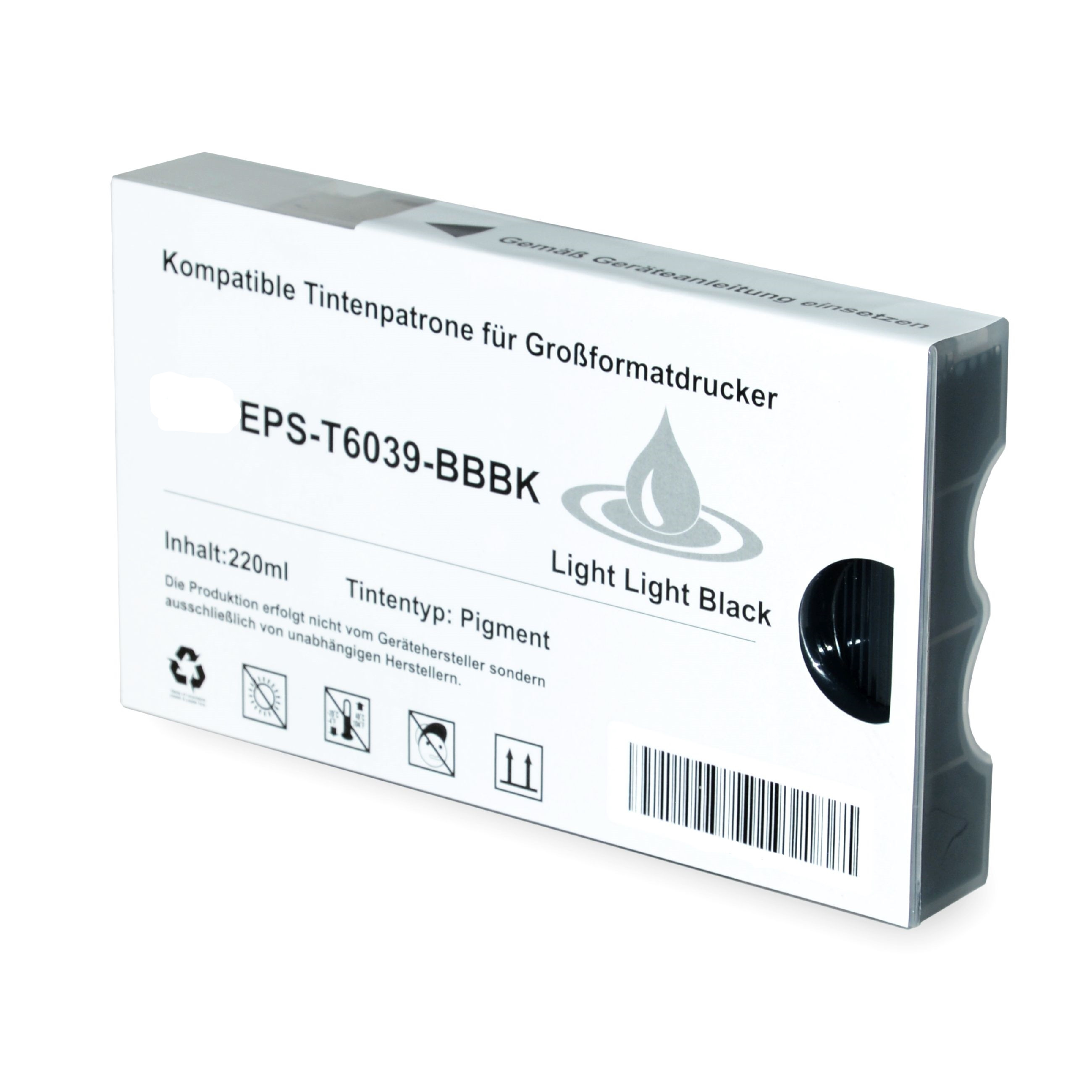 Bild für den Artikel IC-EPST603bk: Alternativ-Tinte EPSON T6039 / C13T603900 in schwarz