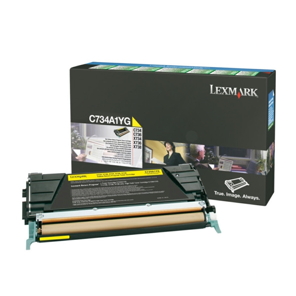 Original Toner yellow Lexmark 00C734A1YG yellow
